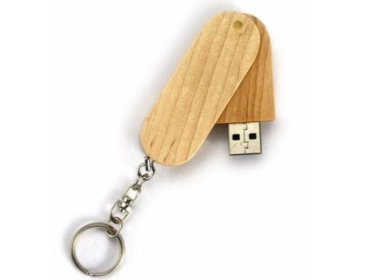 Anahtarlıklı Ahşap Katlanılabilen USB Bellek