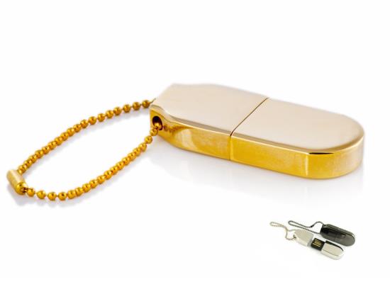  Zincirli Metal Görünümlü USB Bellek