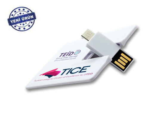 OTG'li Kartvizit Şeklinde USB 