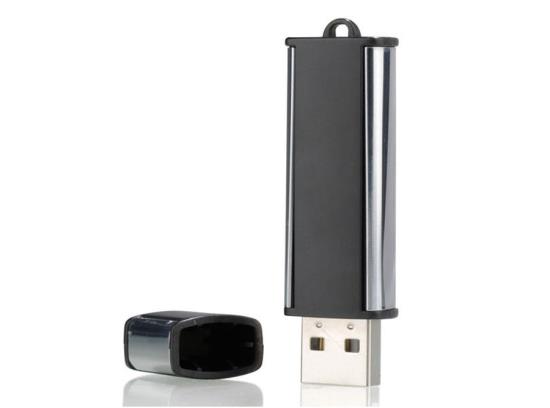 Yanları Metal Görünümlü Plastik USB Bellek