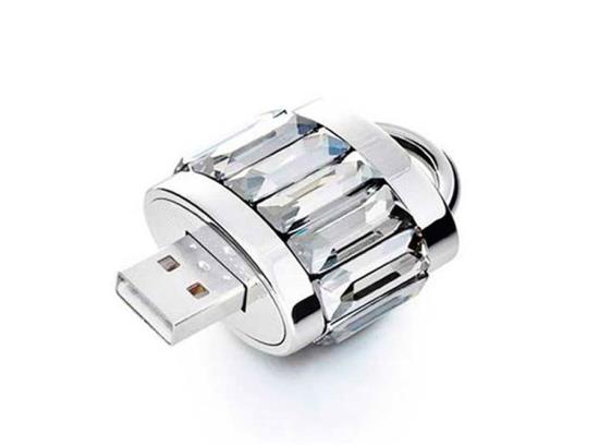 Kilit Biçiminde Swaroski Taşlarla Kaplı USB Bellek